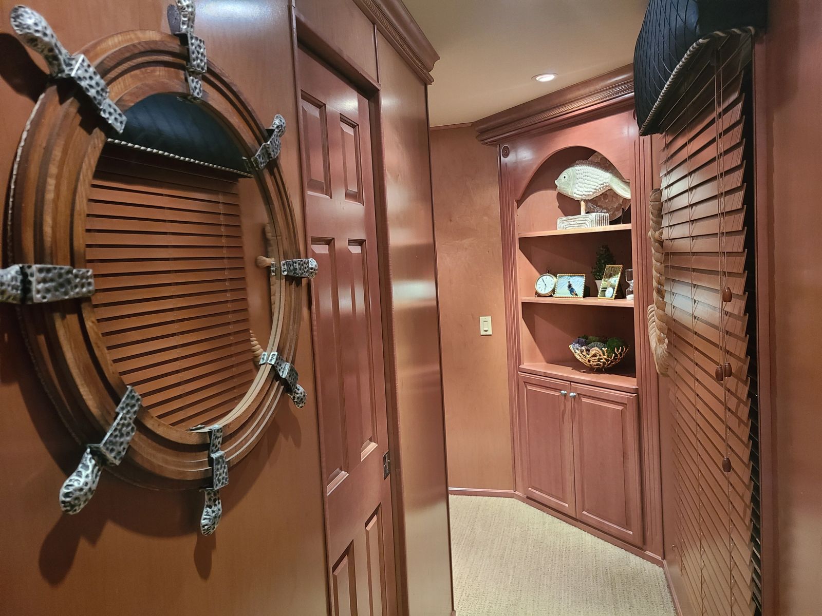 Nautical interior details and built-in storage