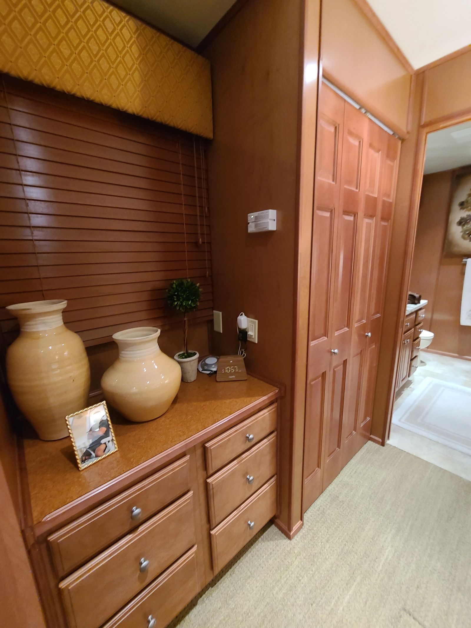 Primary-suite dresser and decorative storage